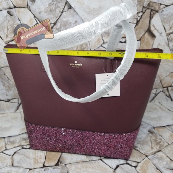 #bagsavenue set penny greta court tote cherrywood maroon neda wallet Kate Spade - Picture 10 of 16